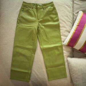 Green Stretch Faux-Leather Pant (Contemporaine by Simons) - Size 29